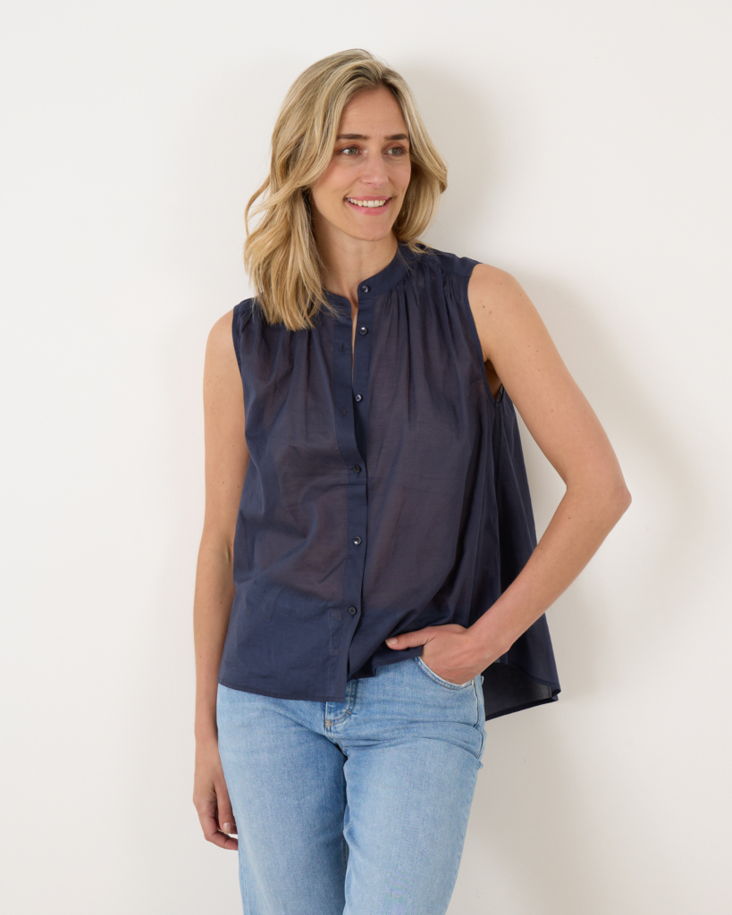Voile Blouse Navy