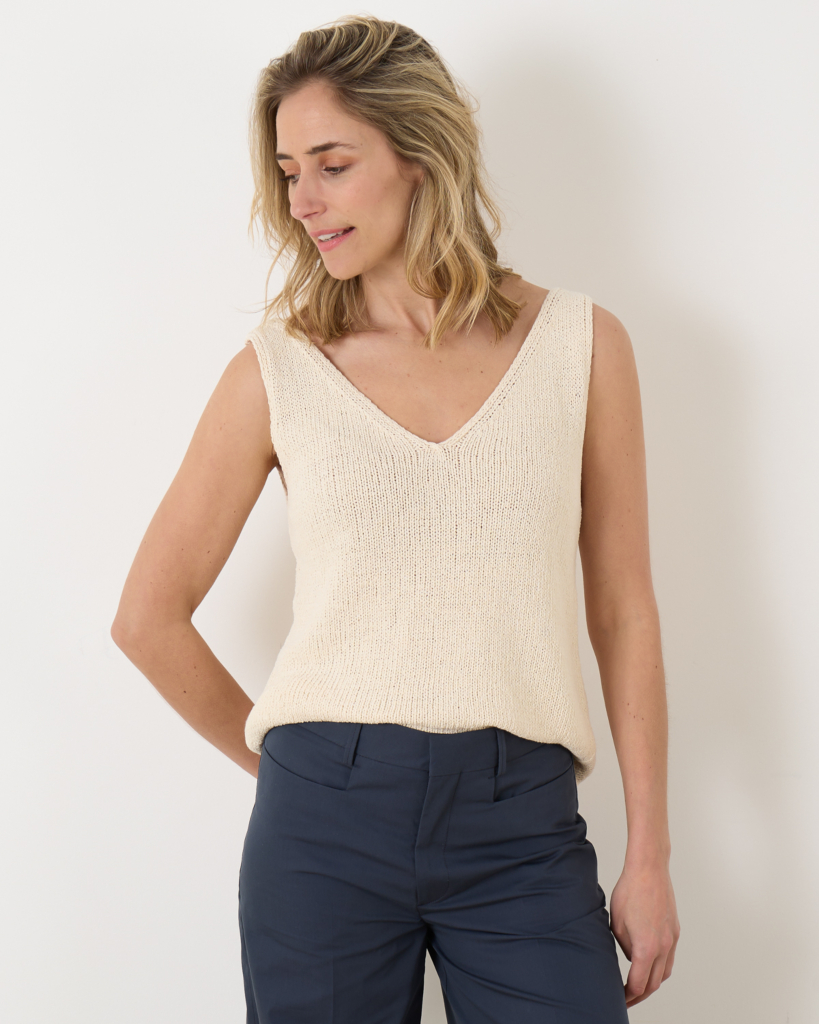 Closed Pullover Top Ivory