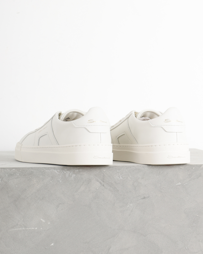 Santoni  Double Buckle Sneaker White