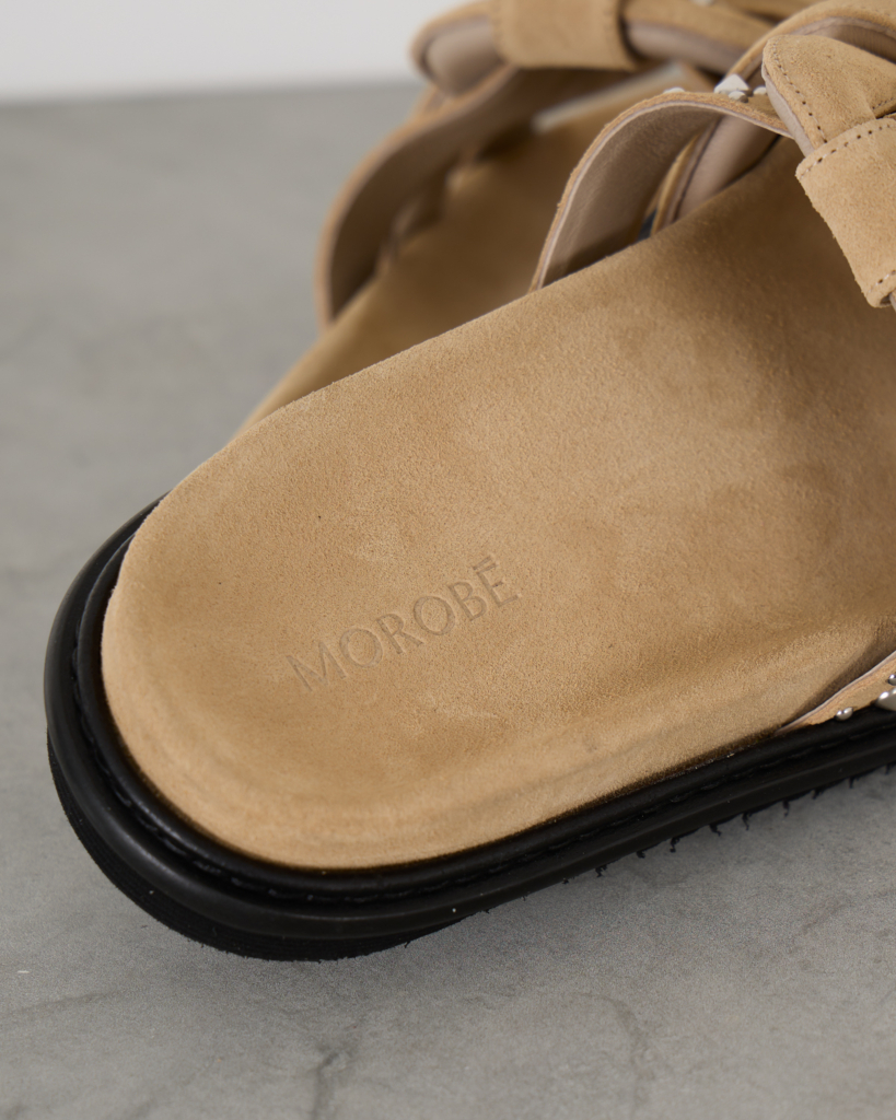 Morobé Emilia Flat Sandals Soft Sand Studs