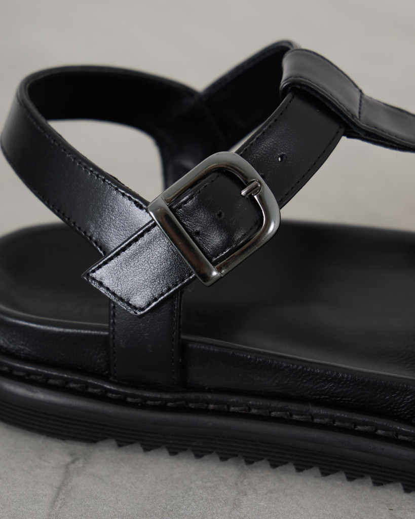 Morobé Erin Sandal Black Leather