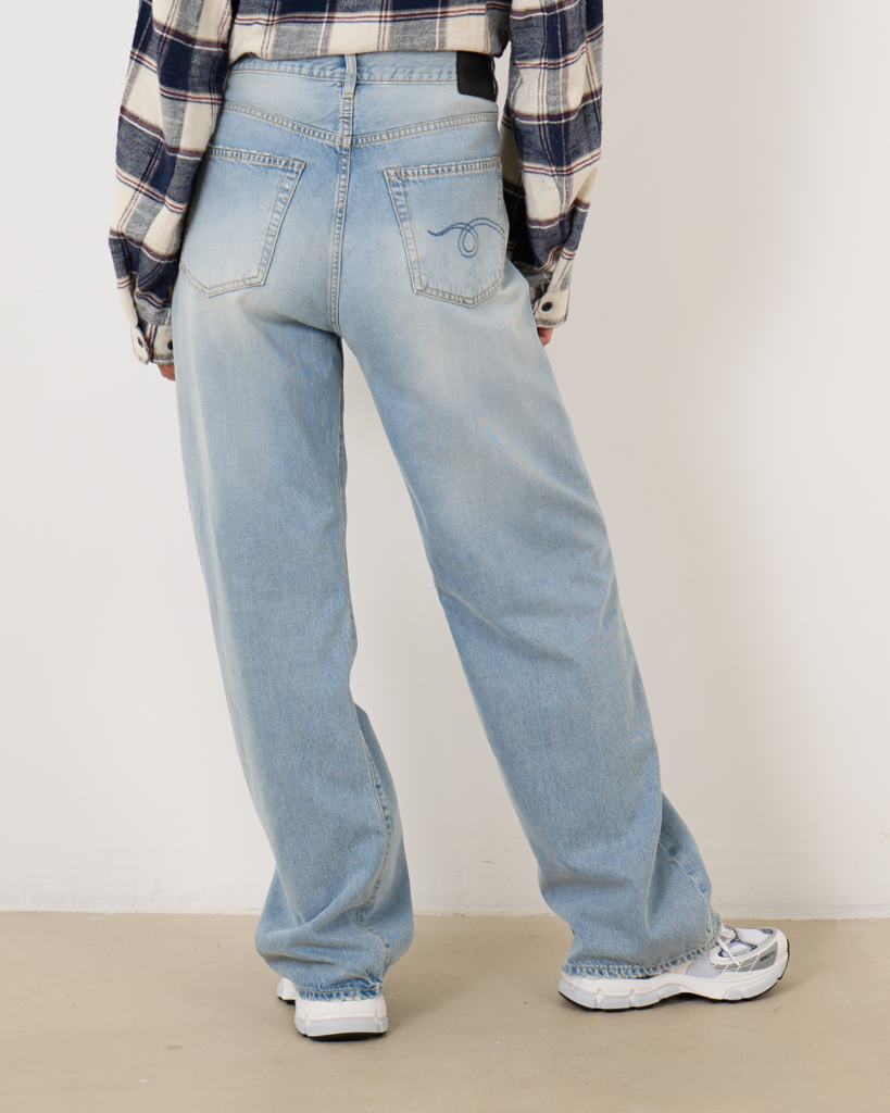 Wide Leg Crossover Jeans Haven Blue