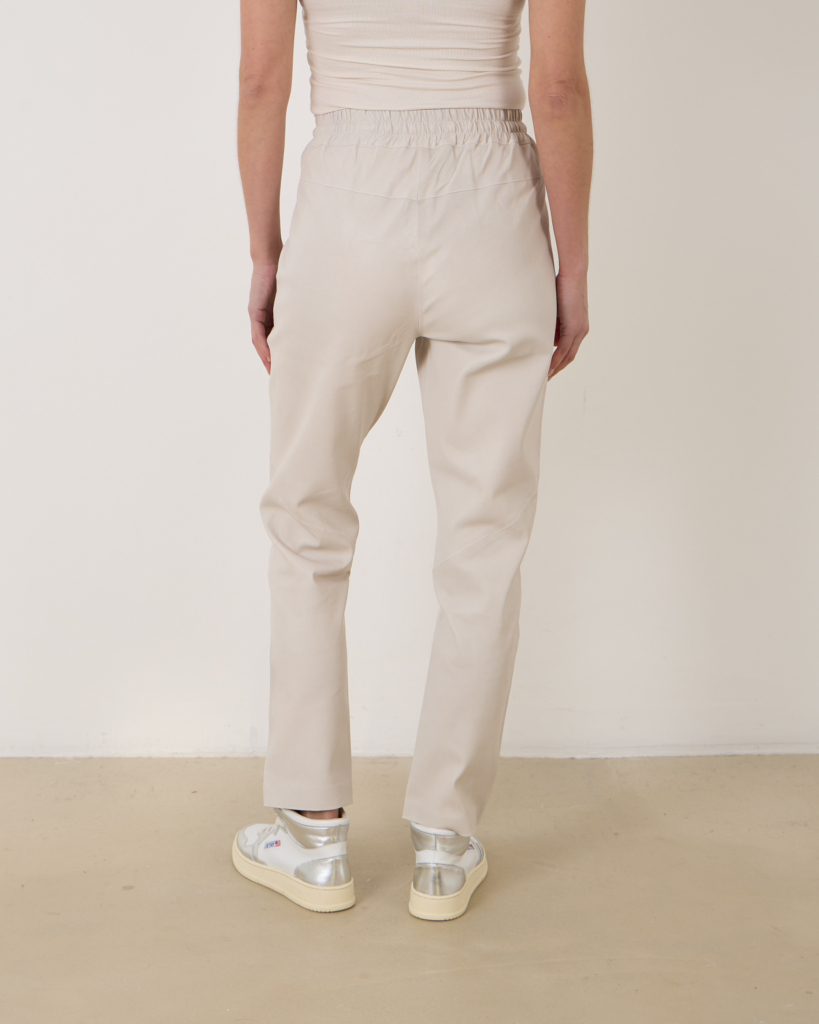 Alter Ego Leather Levine Pants Off White