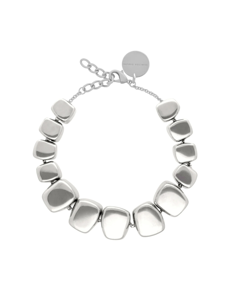 Big Organic Shaped Necklace Silver
