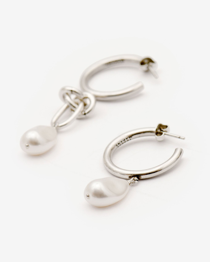 Isabel Marant Charming Earrings White/Silver