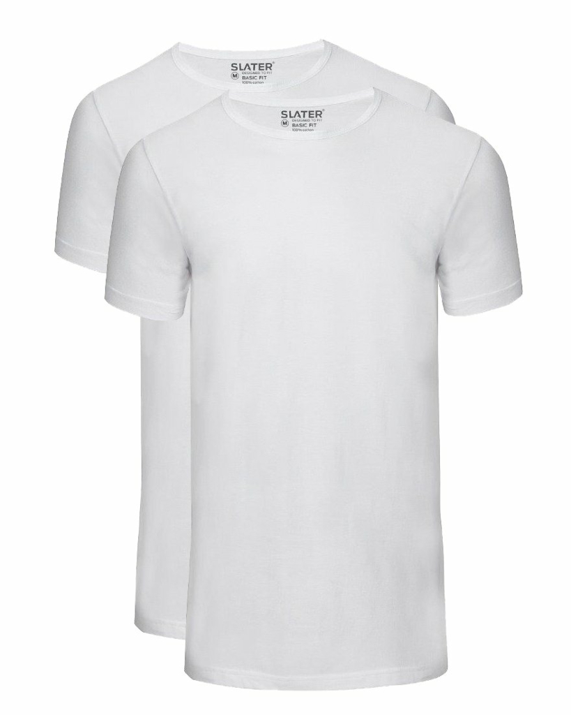 Slater Basic fit T-shirt ronde hals