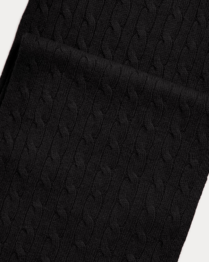 Ralph Lauren Cable Knit Shawl Black