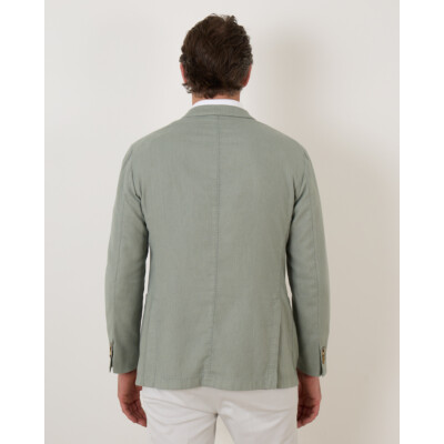 Boglioli Cotton Linnen Casual Colbert Salvia