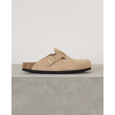Birkenstock Boston suède instappers Sandcastle