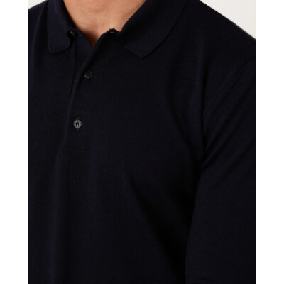 Rijp Ian Polo Knit Pullover Navy