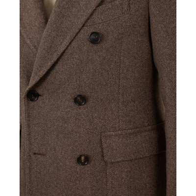 De Petrillo Zevallos Half Lange Jas Bruin
