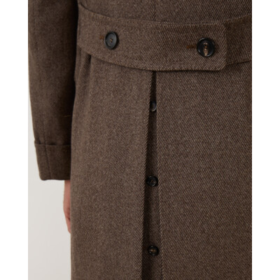 De Petrillo Zevallos Half Lange Jas Bruin