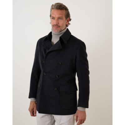 De Petrillo Peacoat Jas Antraciet