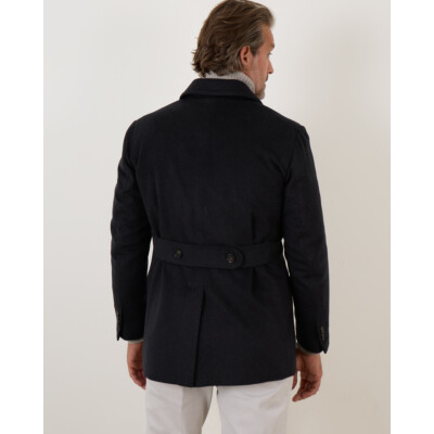 De Petrillo Peacoat Jas Antraciet