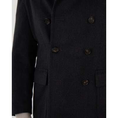 De Petrillo Peacoat Jas Antraciet