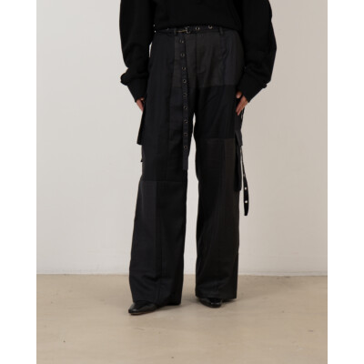 1/OFF Pantalon Patchwork Zwart