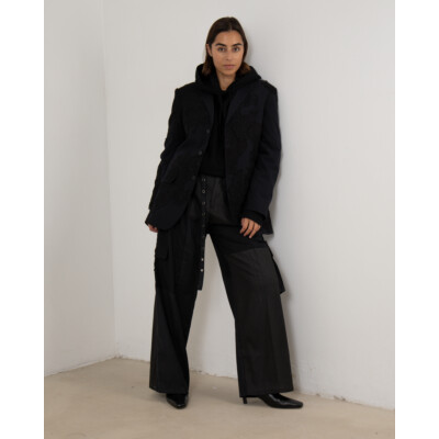 1/OFF Pantalon Patchwork Zwart