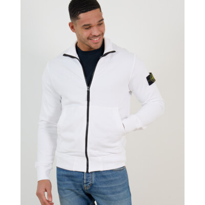 Stone Island Zip-up Sweatshirt White
