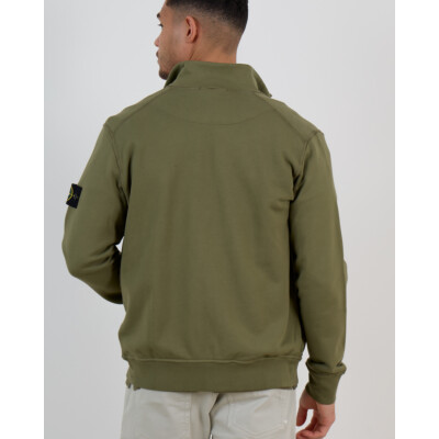 Stone Island Track Jacket Cotton Fleece Military Green