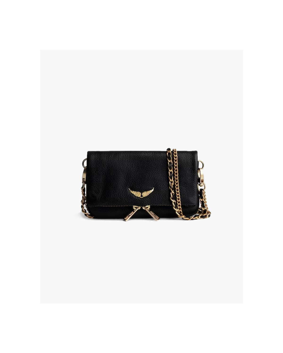 Rock Nano Grained Clutch Black Gold