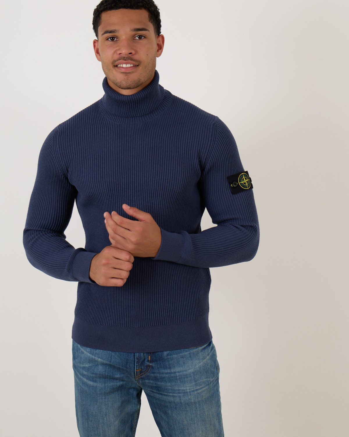 Rib Sweater 552C2 Mid Blue