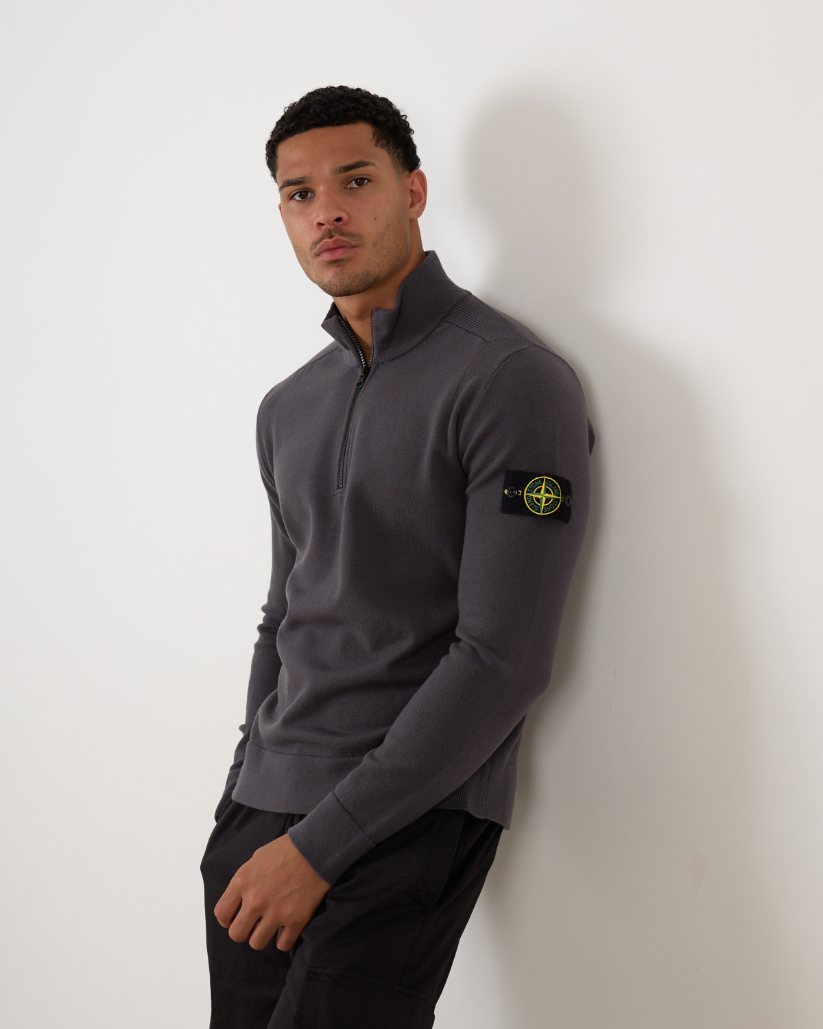 Zip Pullover 521A1 Lead Grey