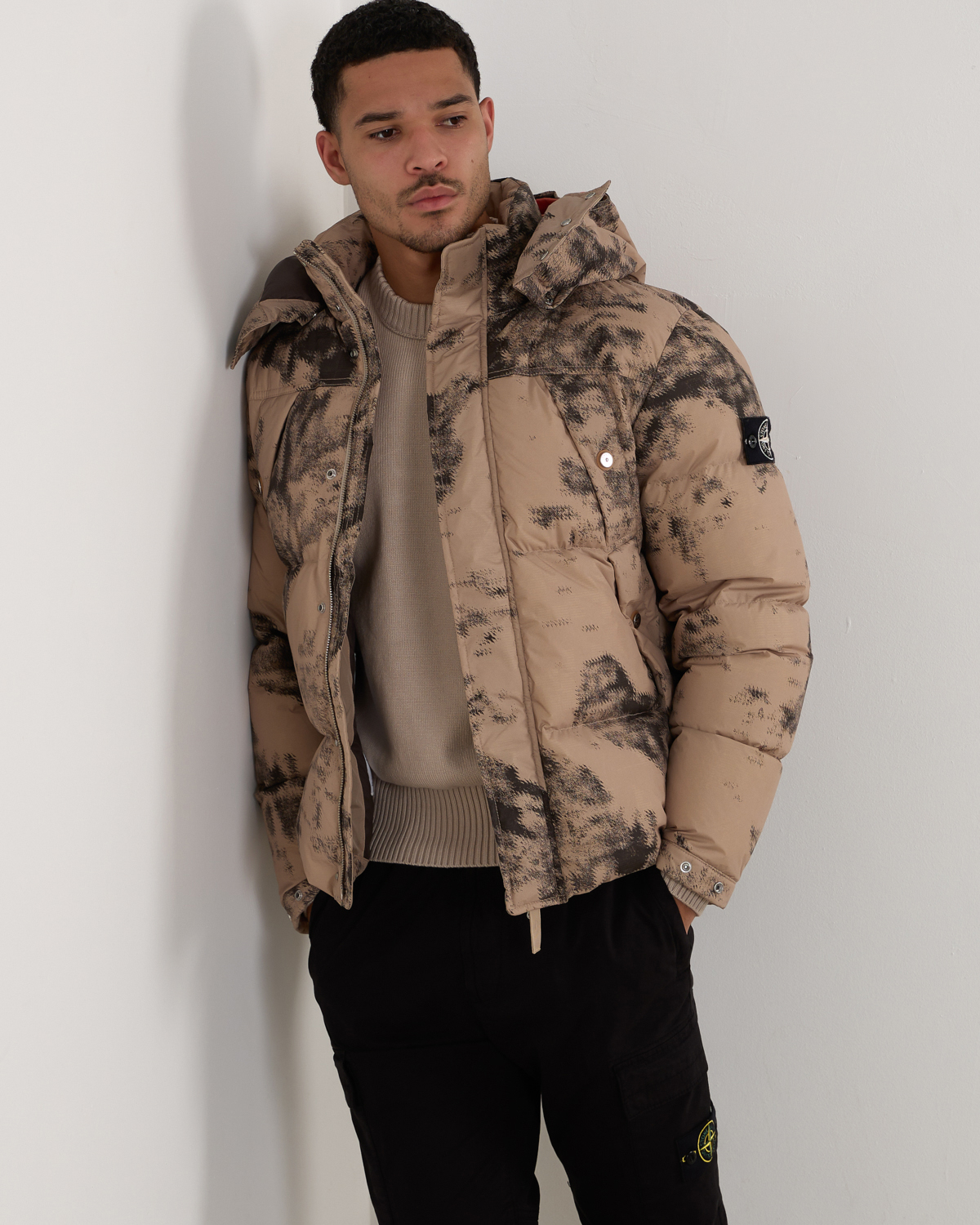 Camouflage Nylon Rep Ice Jacket Dove Grey