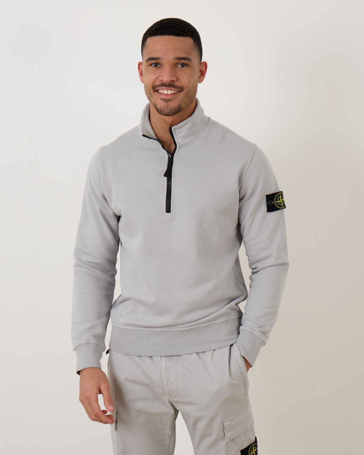Half Zip Sweatshirt Pearl Grey