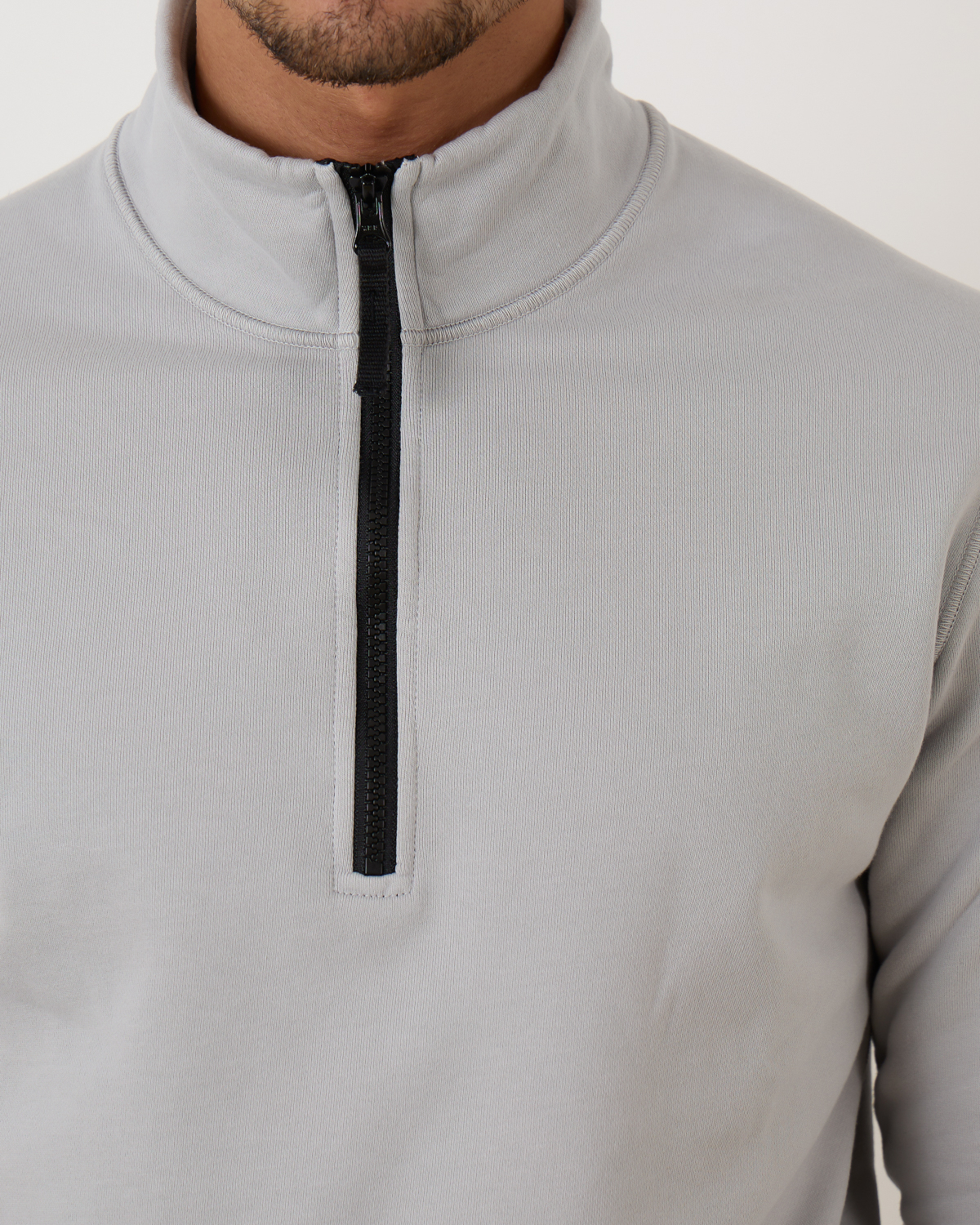 Half Zip Sweatshirt Pearl Grey
