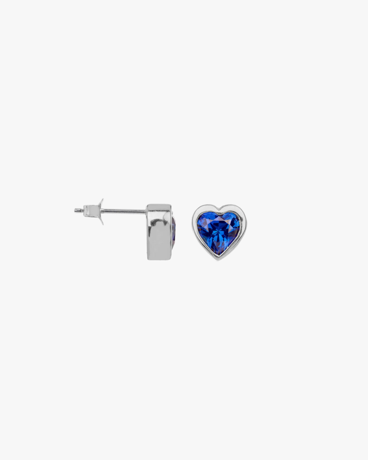 Anna + Nina Single Platonic Love Stud Silver