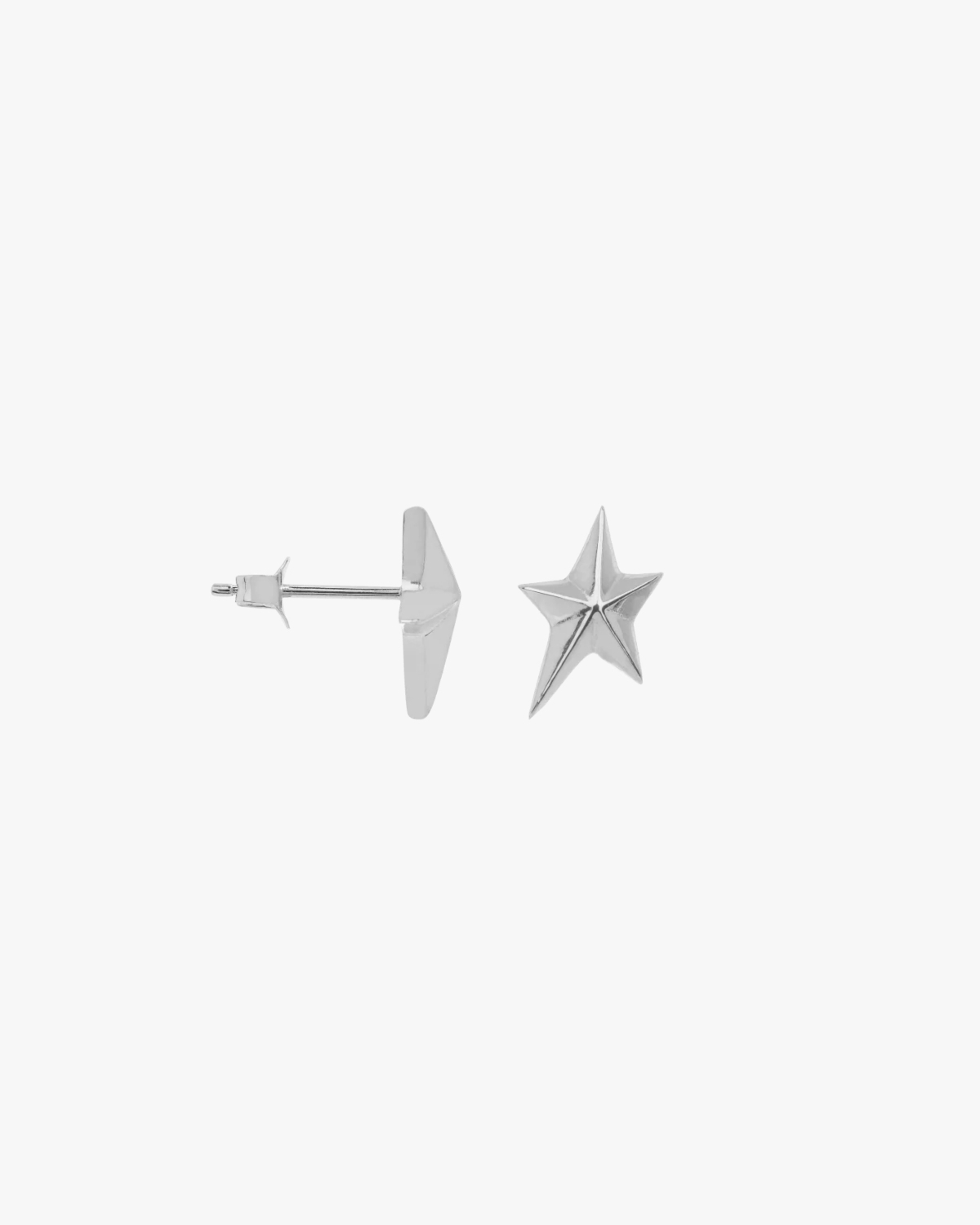 Anna + Nina Single Lonely Star Stud Silver