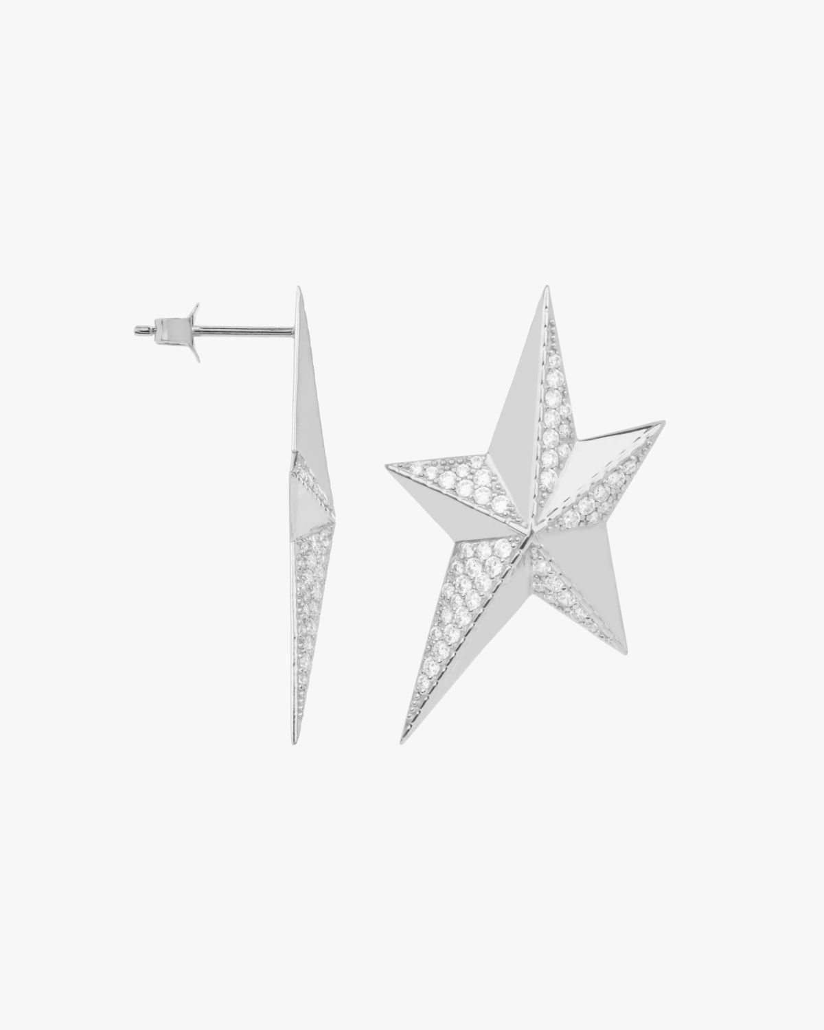 Anna + Nina Single Interstellar Stud Silver
