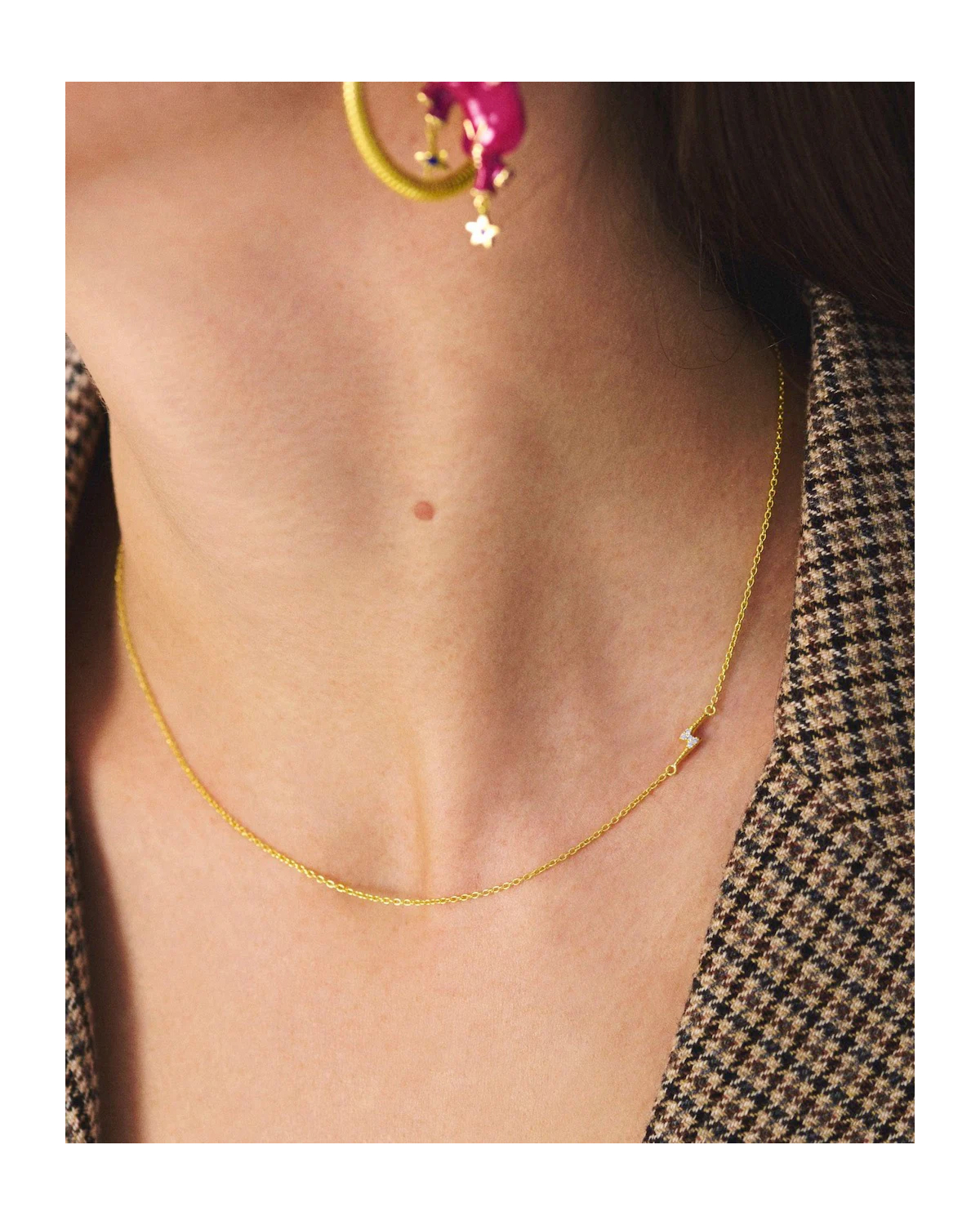 Anna + Nina Electric Love Necklace Gold Plated