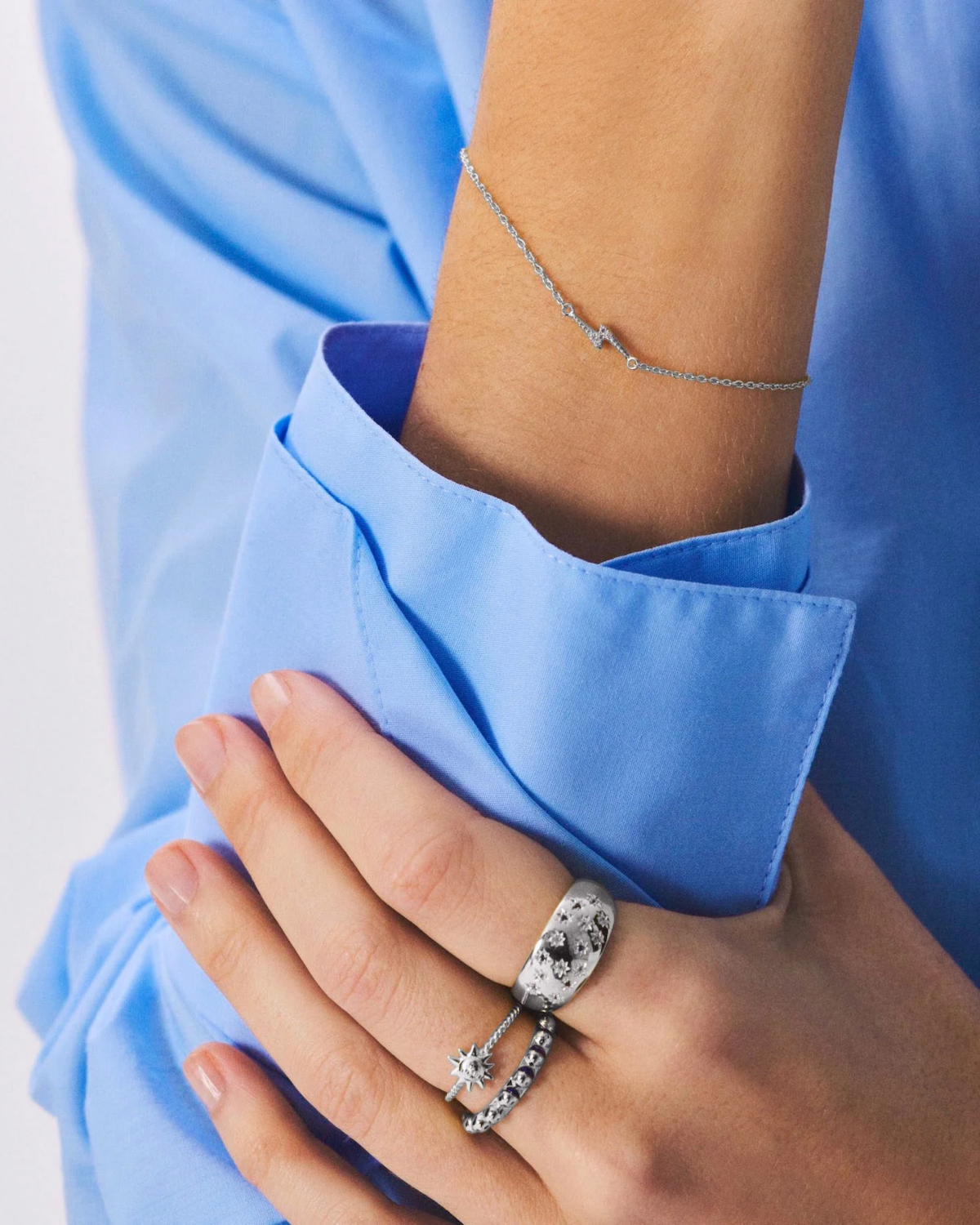 Anna + Nina Electric Love Bracelet Silver