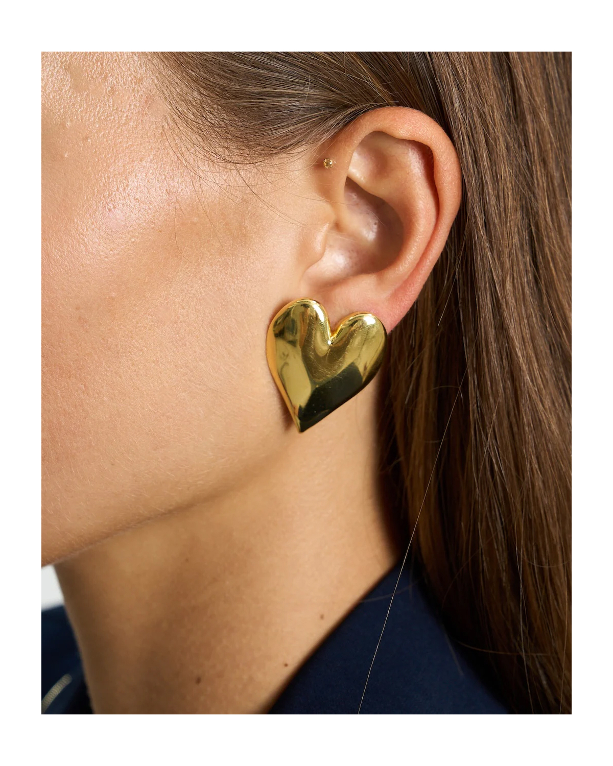 Anna + Nina Forbidden Love Stud Earrings Gold Plated