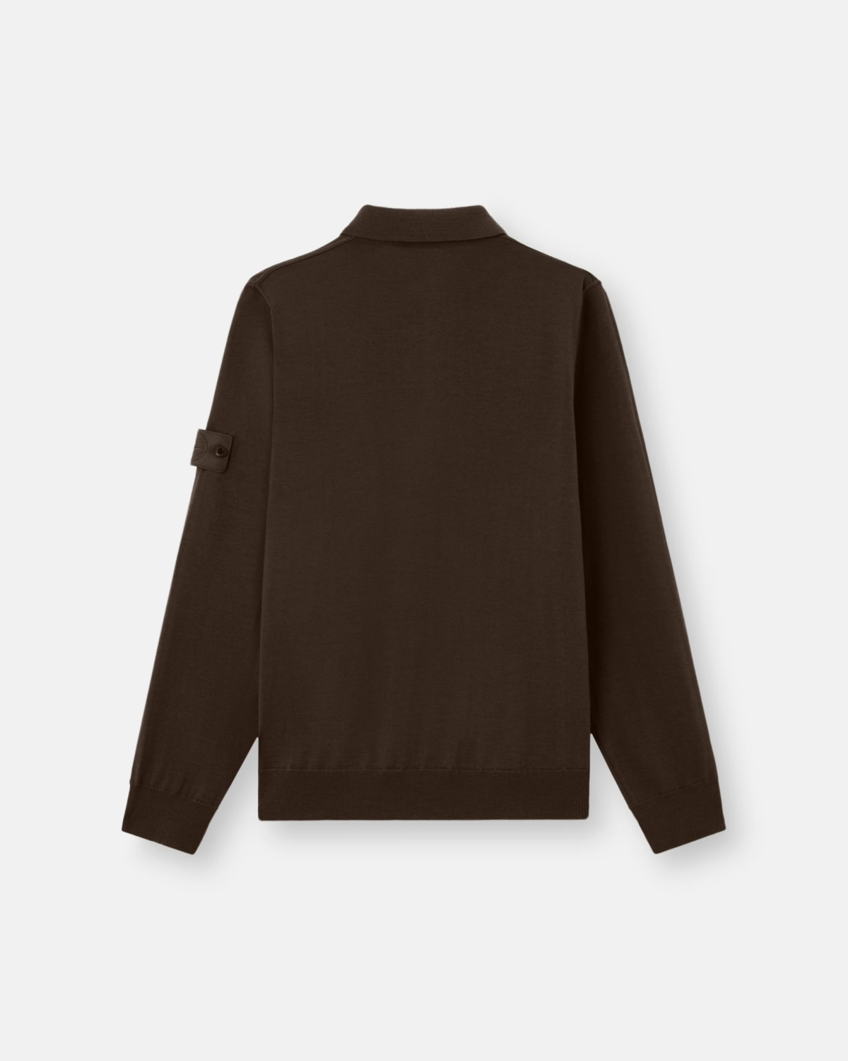 Stone Island Ghost Polo Lange Mouw Dark Brown