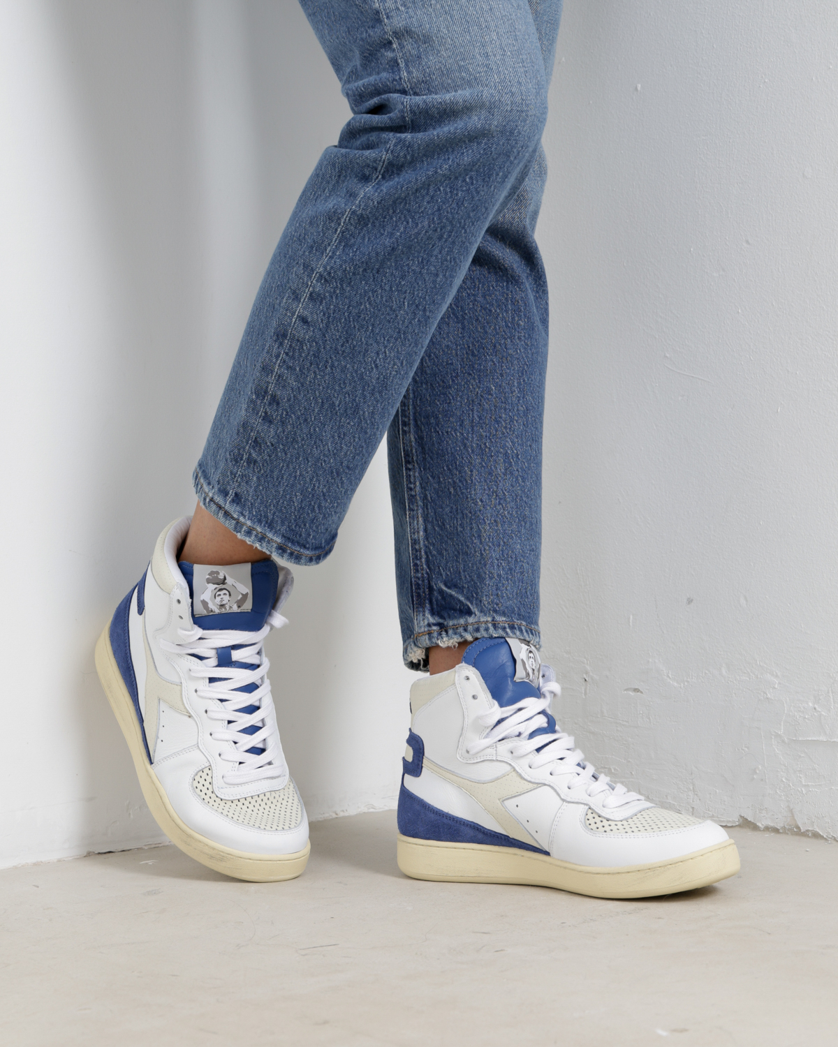 Diadora Heritage Mi Basket Punched Italia Sneakers White Delft