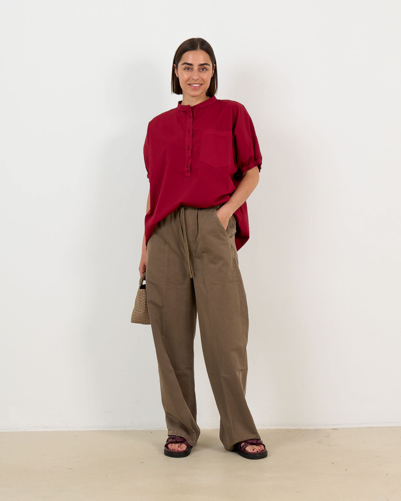 Blouse met Poplin Mouw Rumba