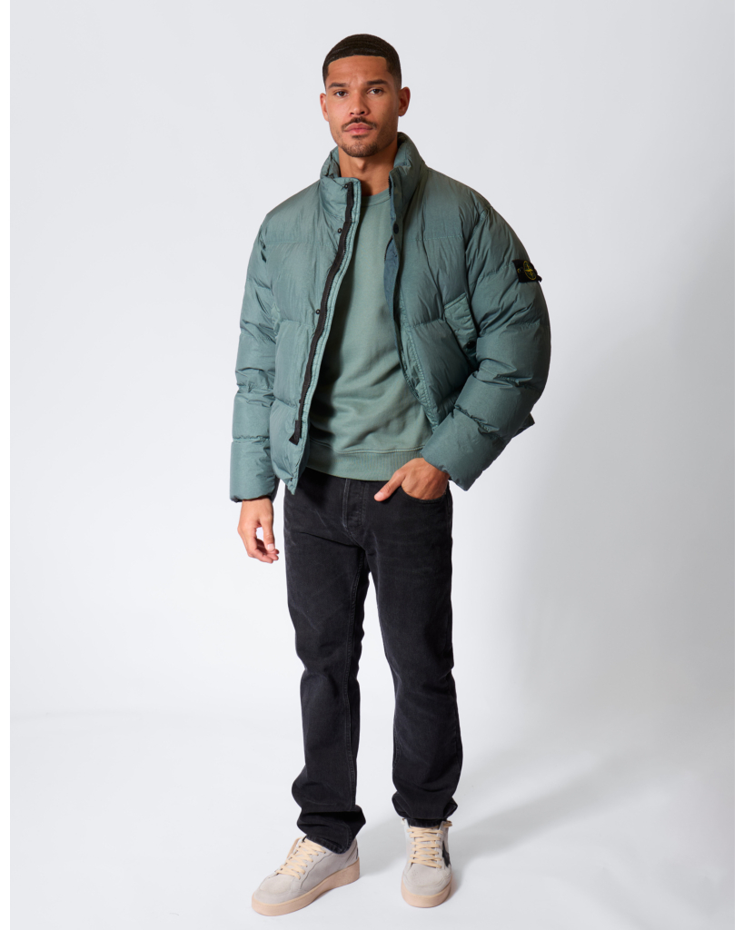6100049 Sweater met Logo Patch Ocean Green