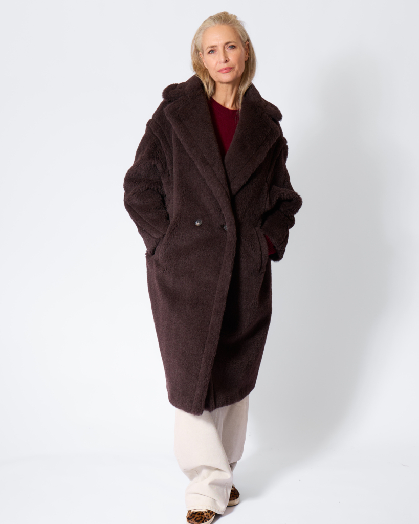 Tedgirl Manteljas Donkerbruin