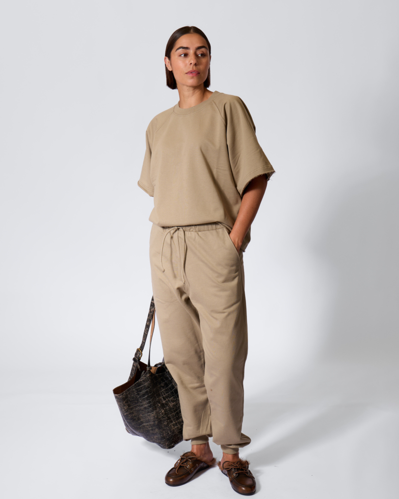 Raw Edge Korte Mouw Sweater Dessert