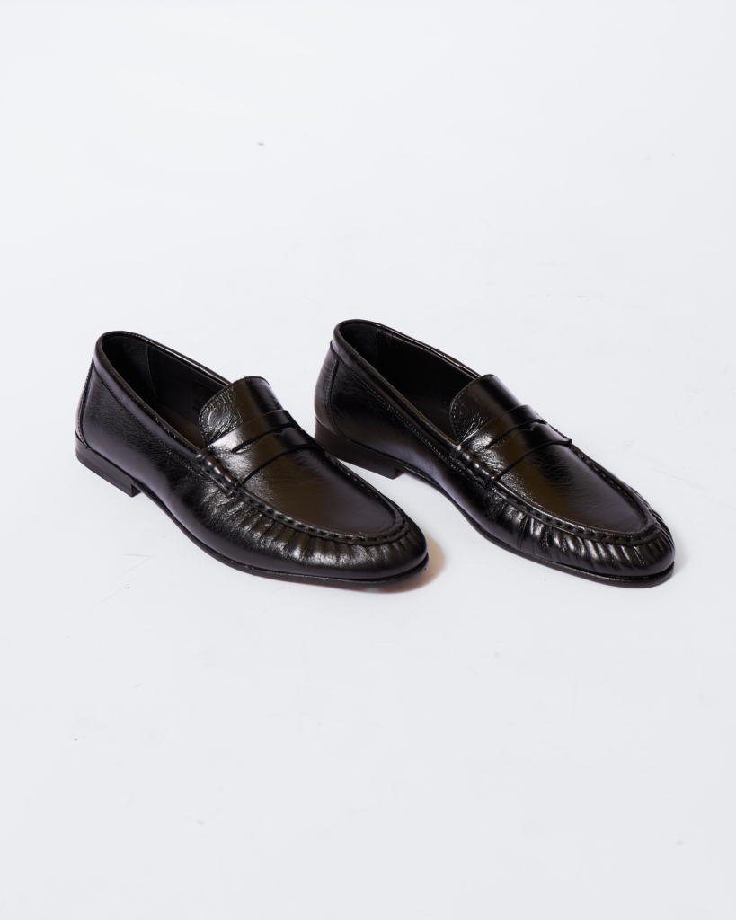 Penny Loafer Wrinkle Black