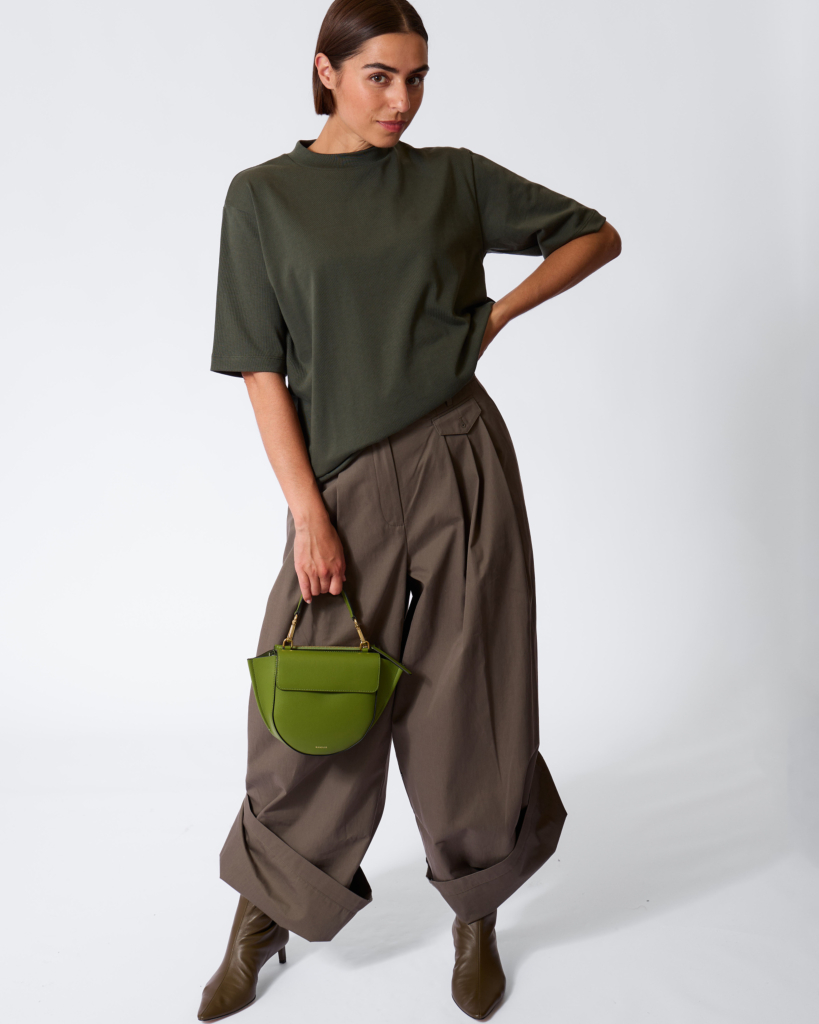 Bio Twill Triple Pleat Pant Dark Stone
