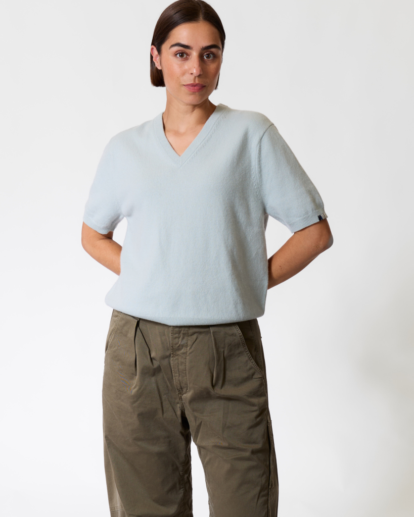 Martina Kasjmiermix V-hals T-shirt Glass