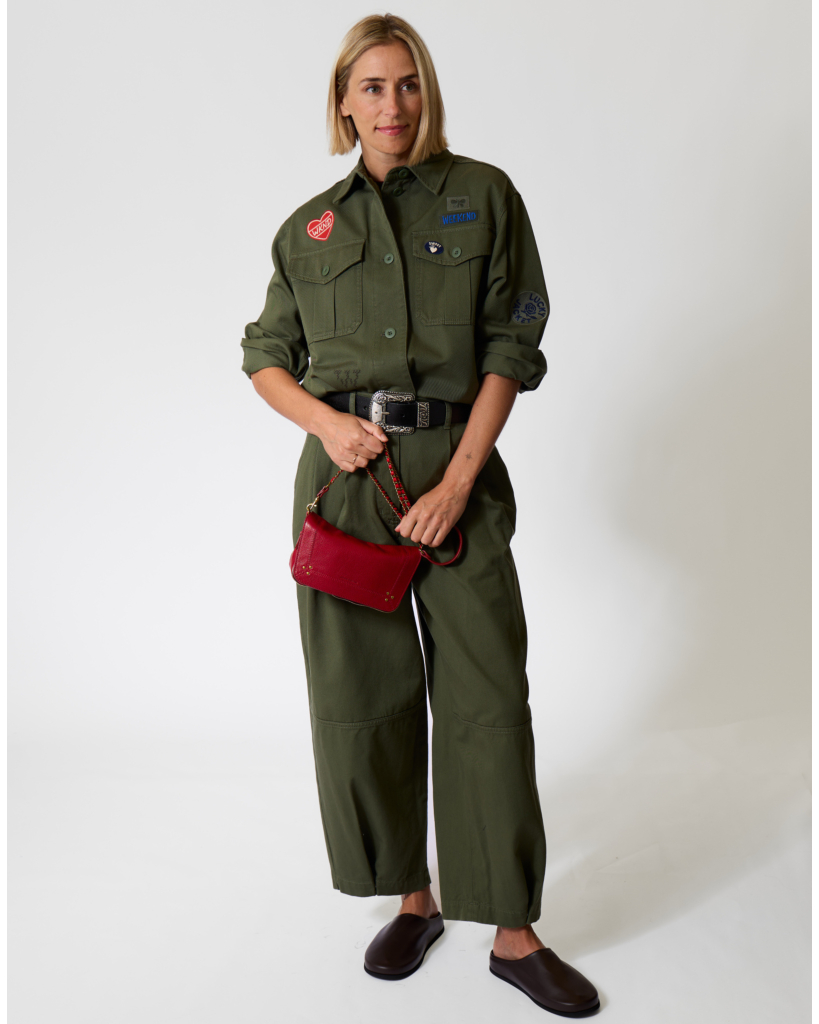 Drazza Katoenen Patch Blouse Kaki