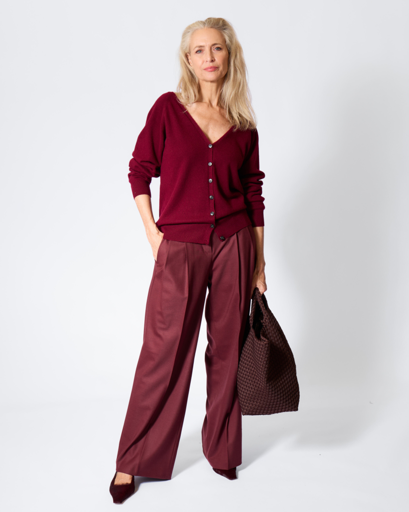 Addison Wolblend Pantalon Mulberry