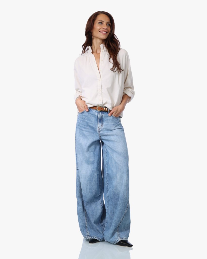 Soline Corduroy Poplin Blouse Ecru