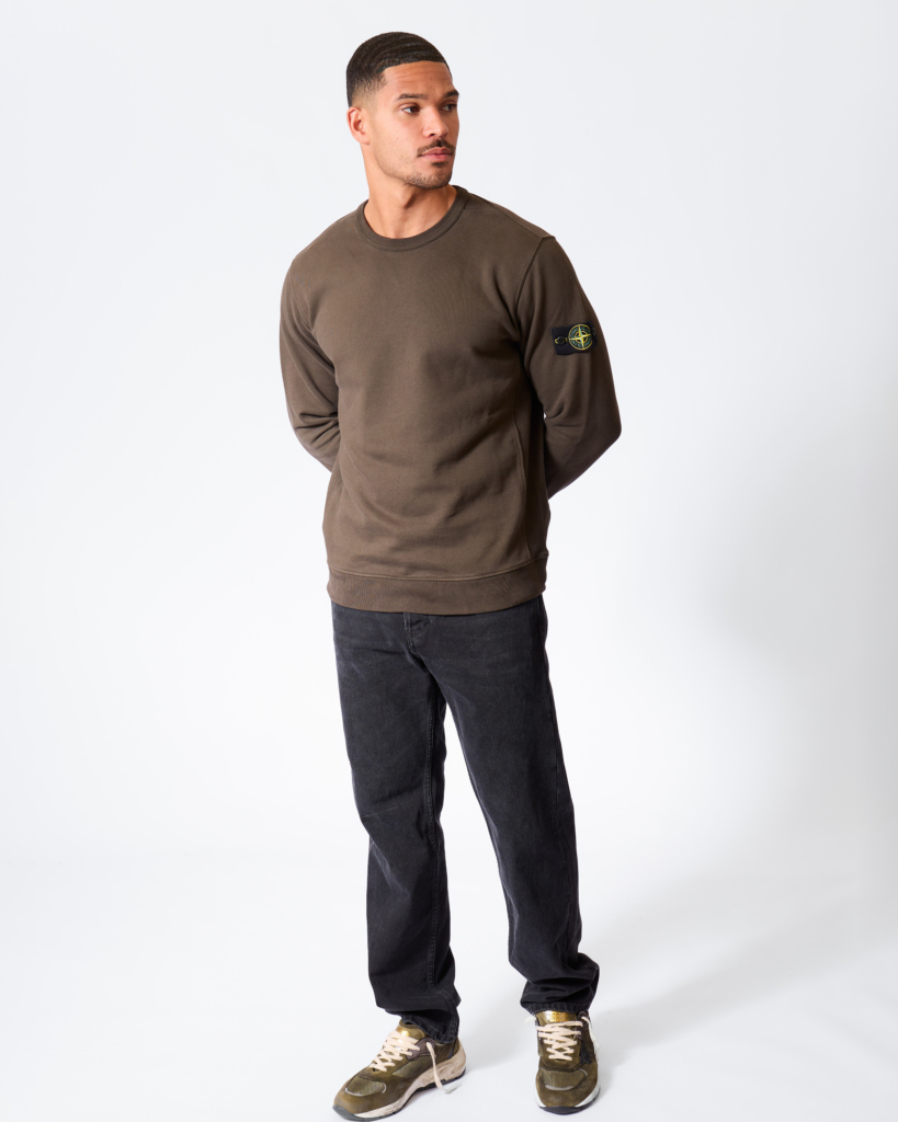 6100049 Sweater met Logo Patch Coal Grey