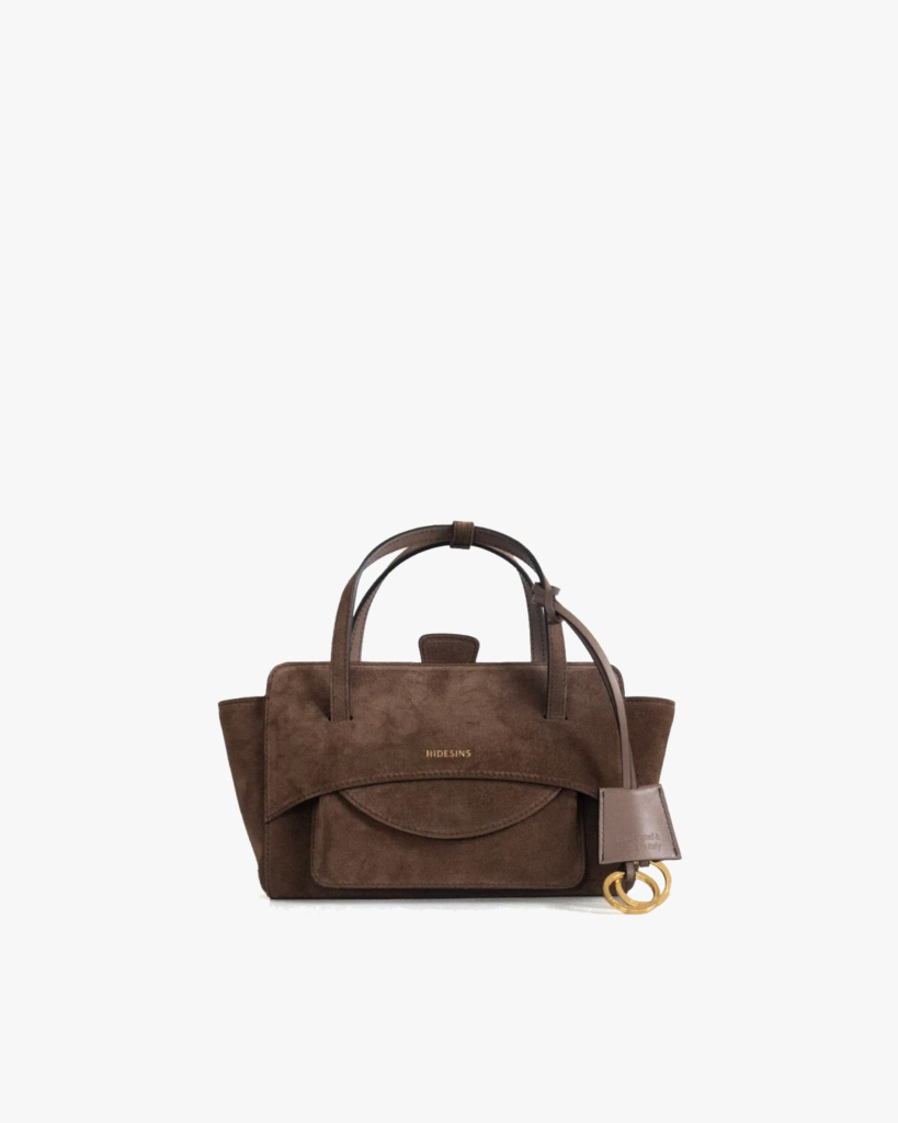 Flap S Suede Tas Chocolat