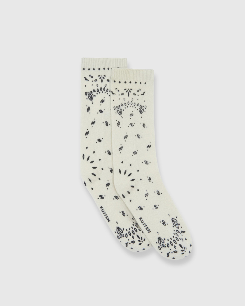 Sokken Sig Bandana Beige Zwart